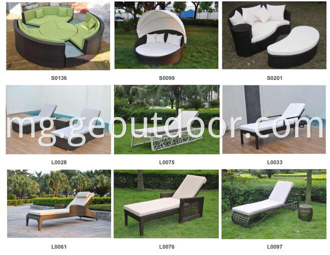 Rattan Garden Sun Lounger